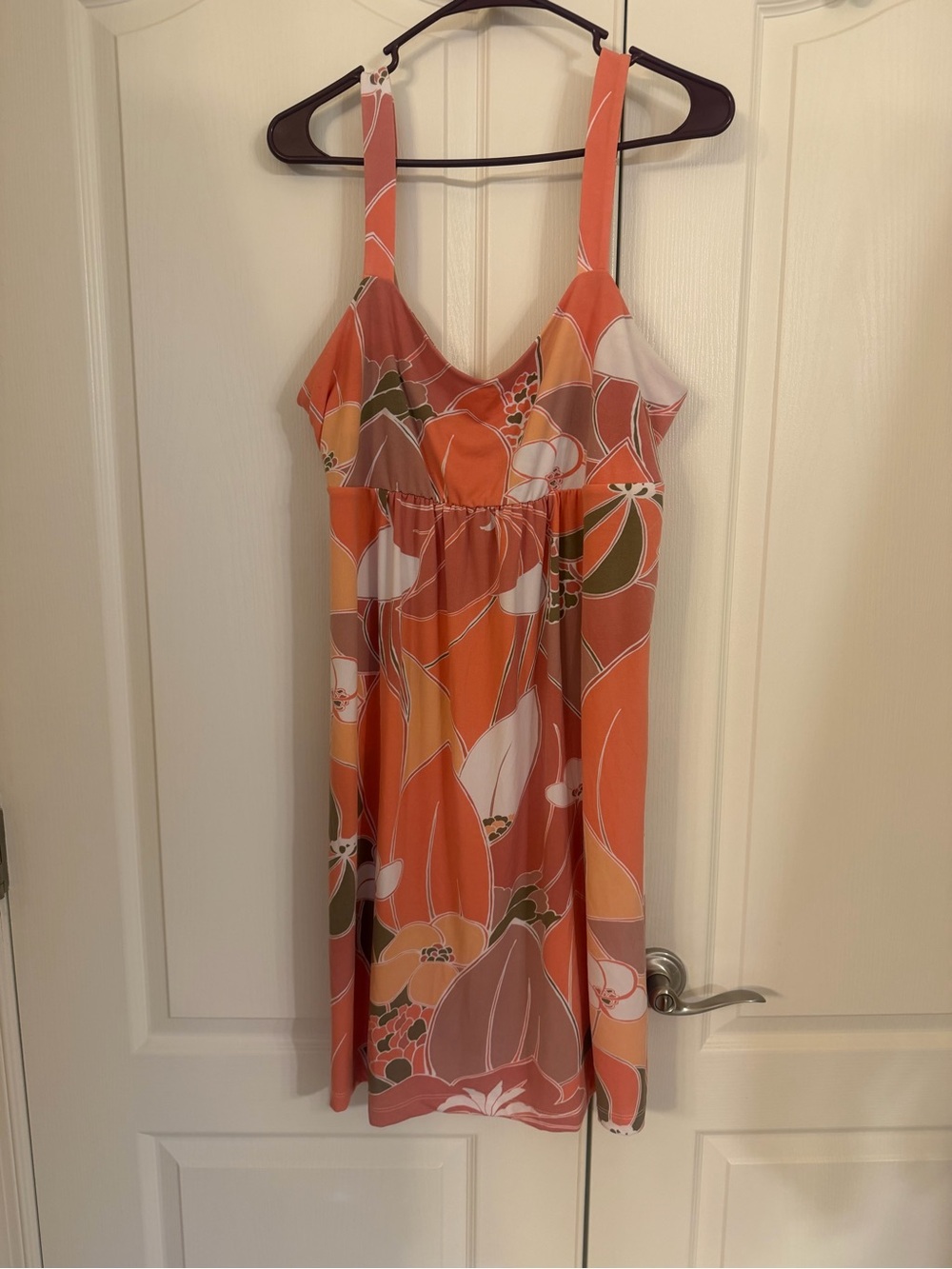Tori Richard Orange Floral Summer Sundress